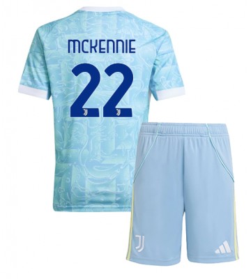 Lacne Dětský Futbalové dres Juventus Weston McKennie #22 2025-26 Krátky Rukáv - Preč (+ trenírky)